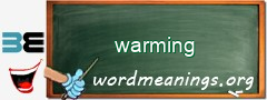 WordMeaning blackboard for warming